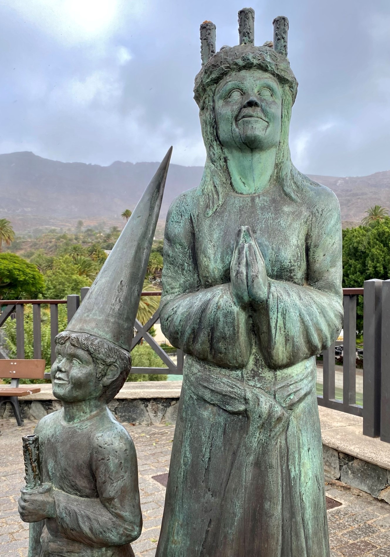 Santa Lucía in the Gran Canarian mountains Gran Canaria mountains, south: statue of Santa Lucia