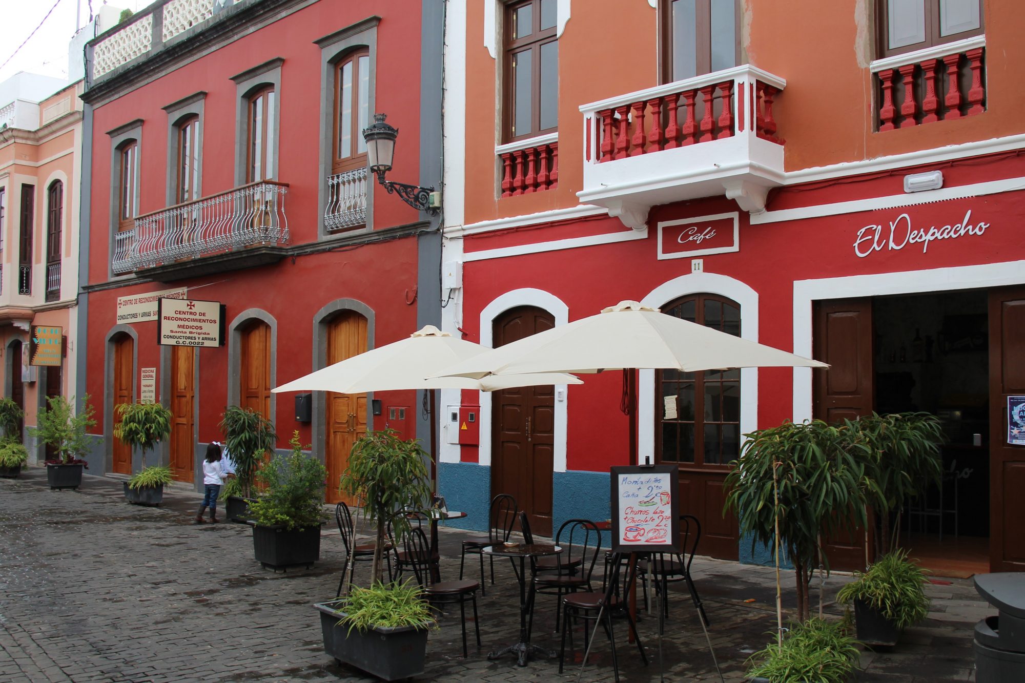 The colourful town of Santa Brigida in the Las Palmas Mountains