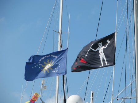 Flags in the Historic Seaport
