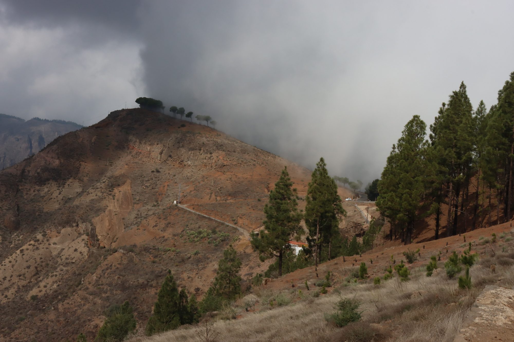Mountain view from Degollada de Becerra In the mountains of Central Gran Canaria