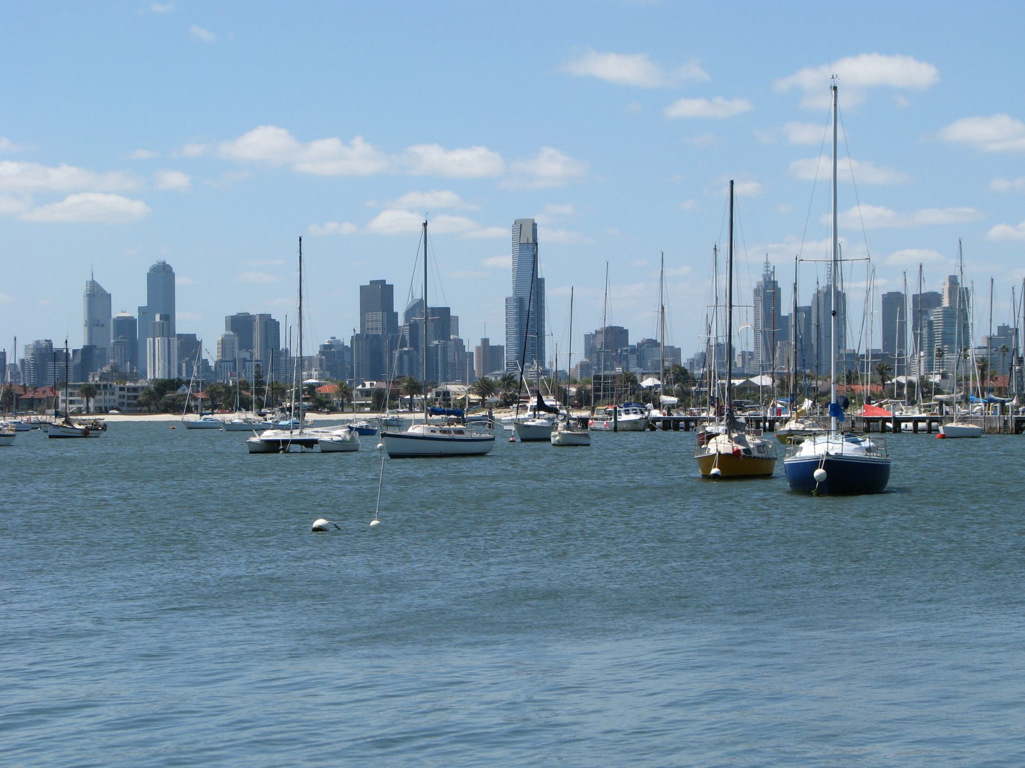 Melbourne skyline from St Kilda Pier