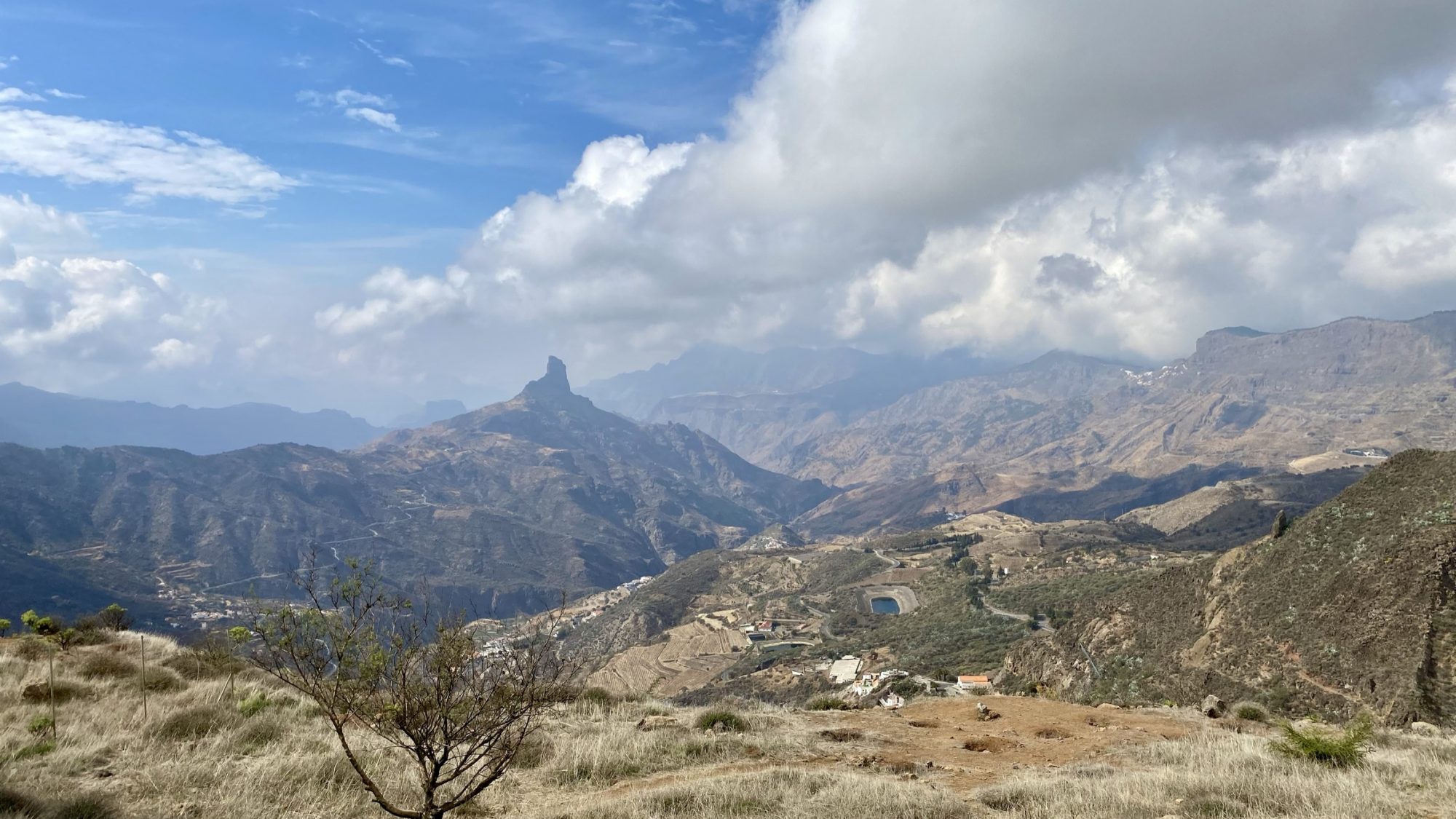 Roque Bentayga seen from Degollada de Becerra Roque Bentayga seen from Degollada de Becerra