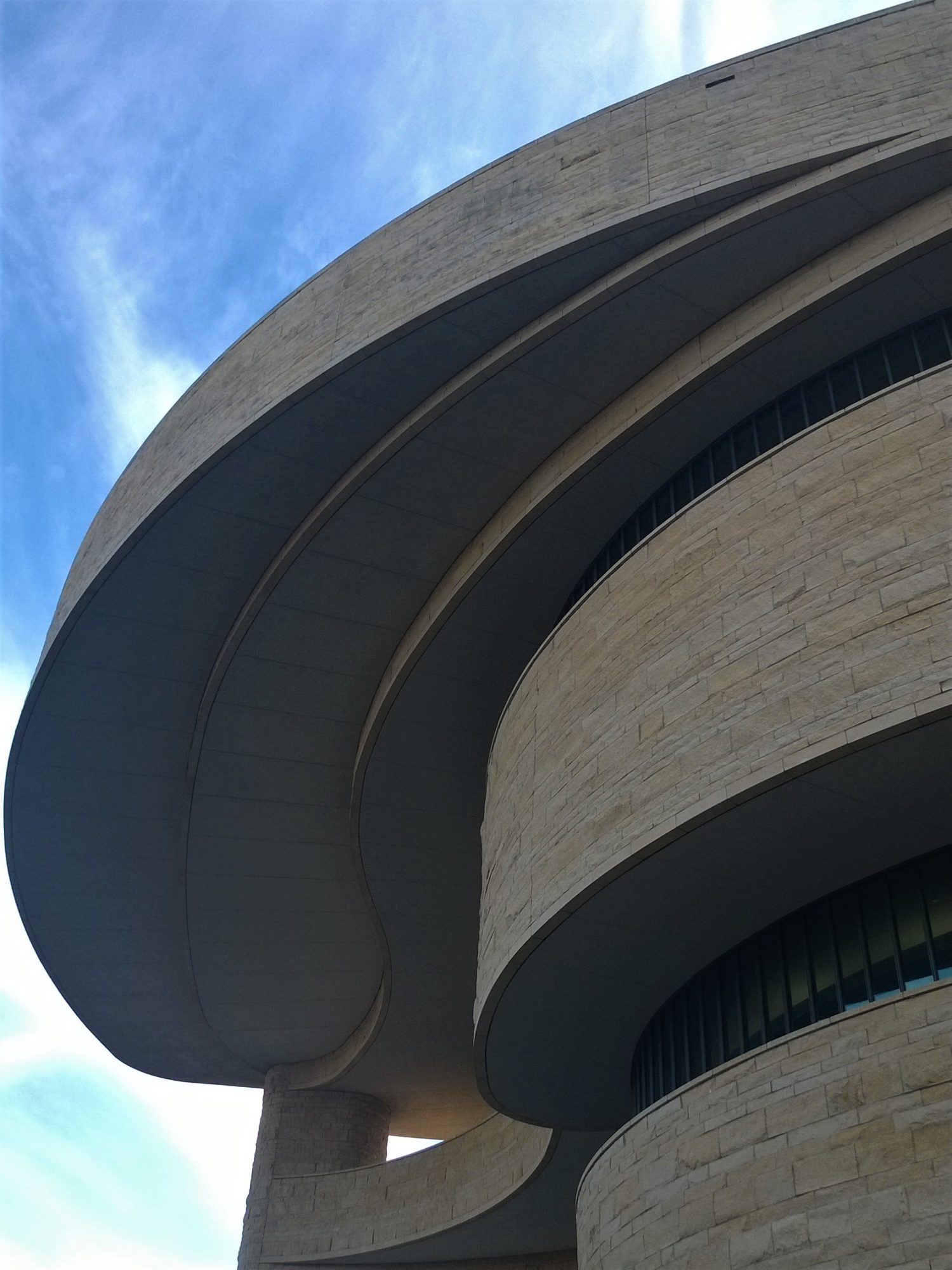 Curved wall of the National Museum of the American Indian National Mall itinerary, the Museum of the American Indian