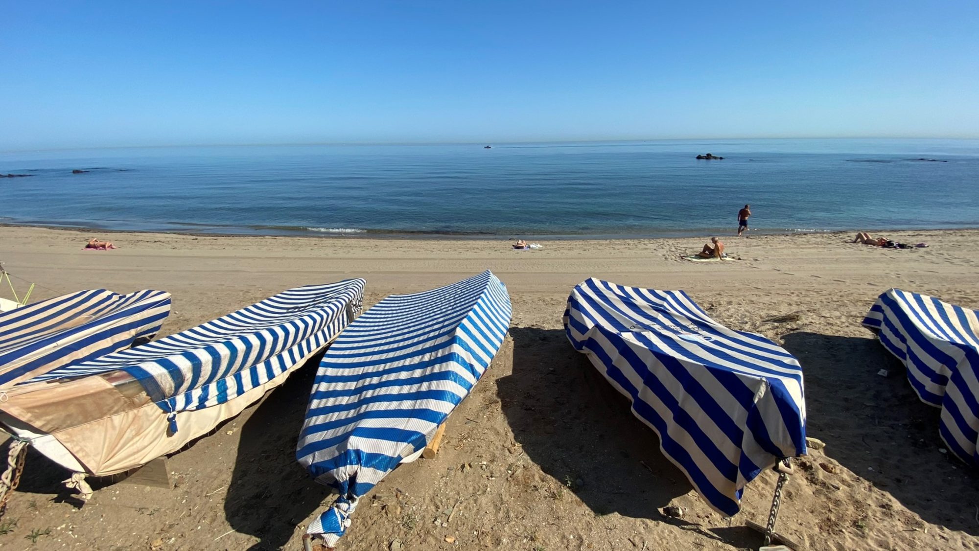 Sea view and boats, Senda Litoral, Mijas